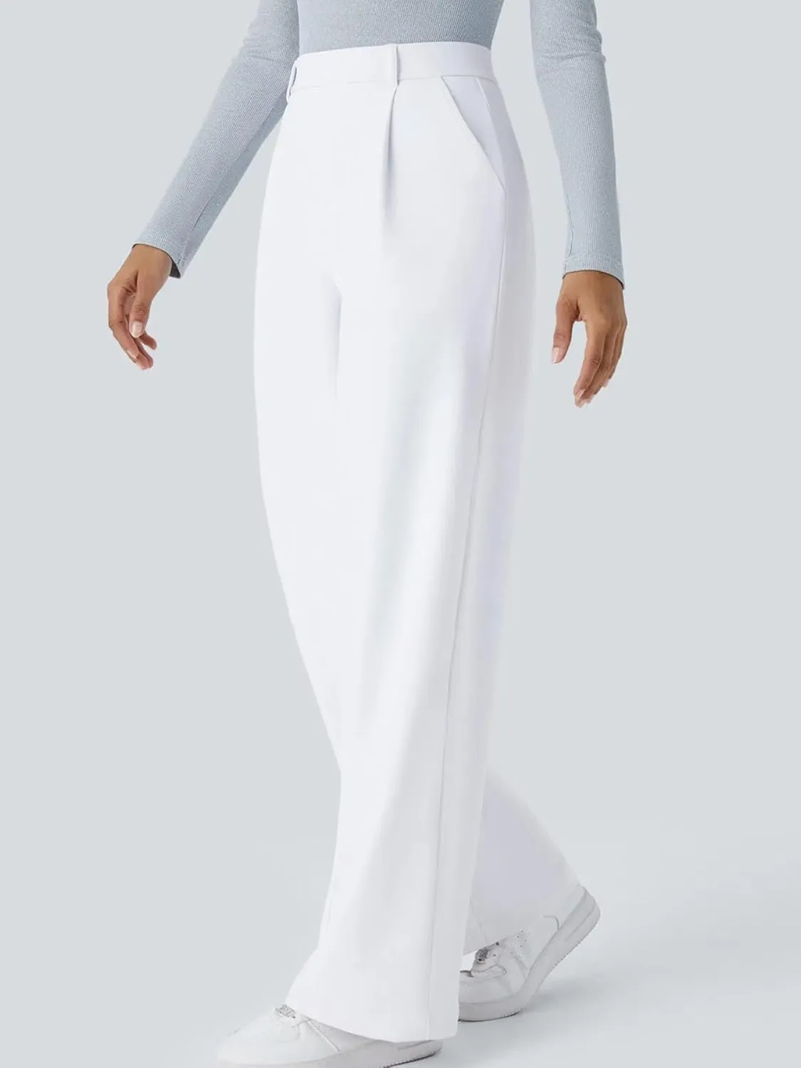 High Waisted Work Pants for Women Business Casual Outfits Office Dress Pants Trousers with Pockets