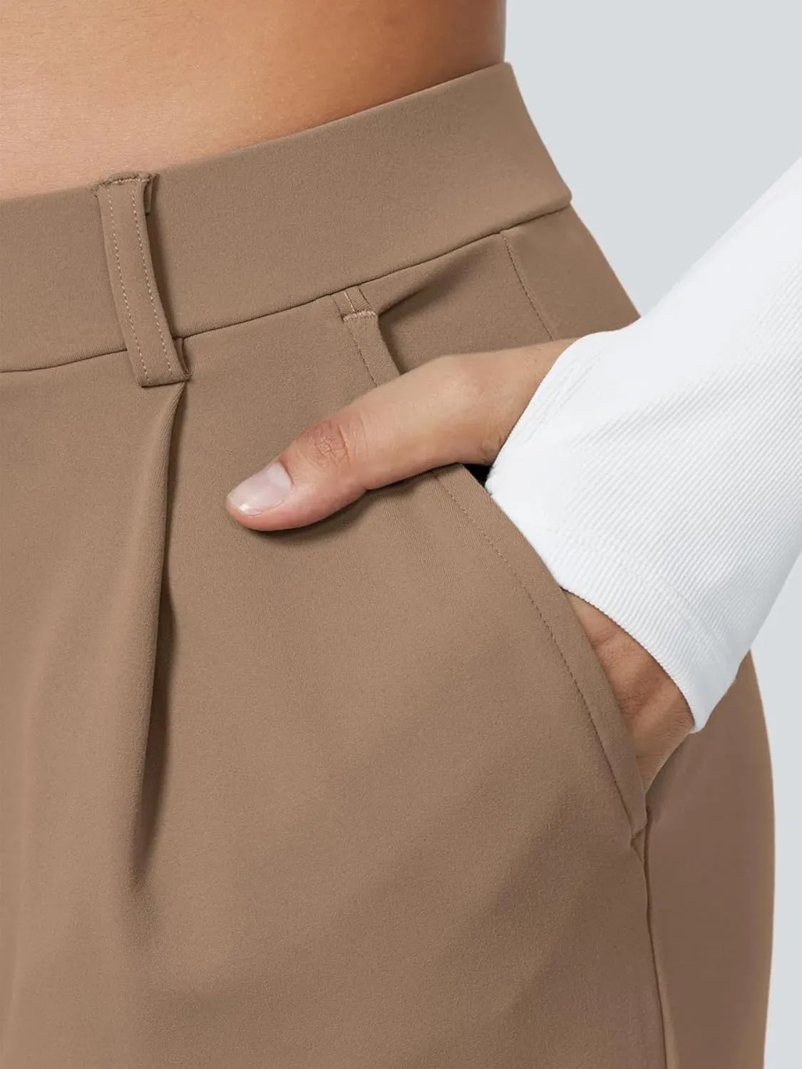 High Waisted Work Pants for Women Business Casual Outfits Office Dress Pants Trousers with Pockets