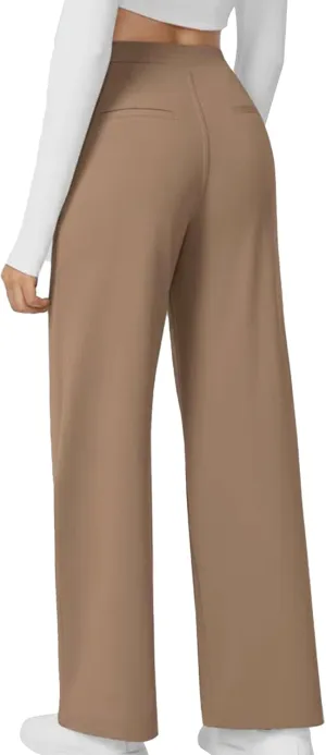High Waisted Work Pants for Women Business Casual Outfits Office Dress Pants Trousers with Pockets