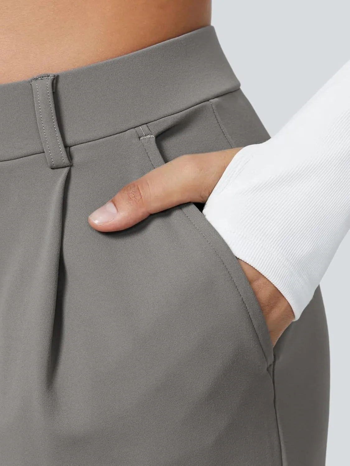 High Waisted Work Pants for Women Business Casual Outfits Office Dress Pants Trousers with Pockets