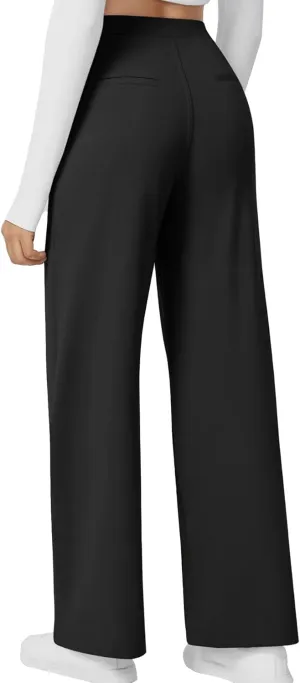 High Waisted Work Pants for Women Business Casual Outfits Office Dress Pants Trousers with Pockets