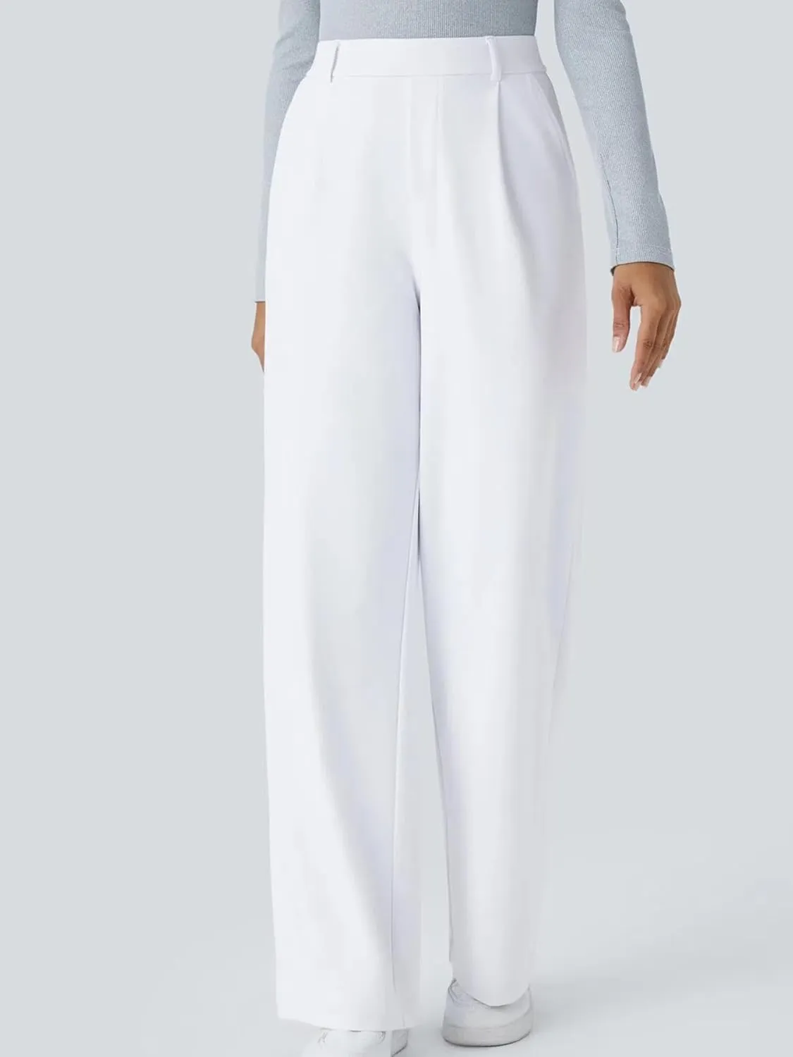 High Waisted Work Pants for Women Business Casual Outfits Office Dress Pants Trousers with Pockets