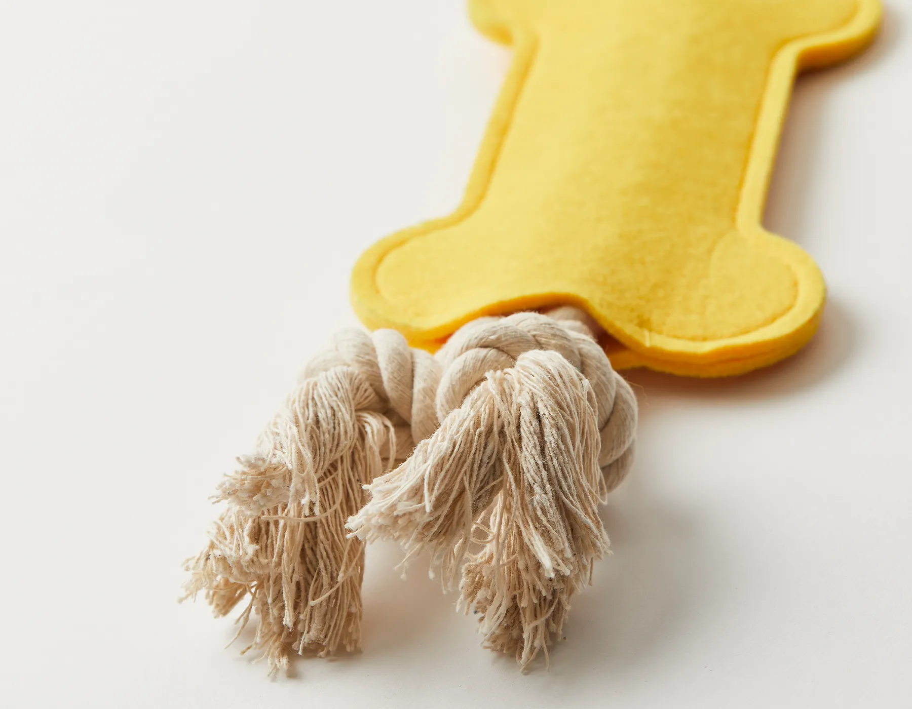 Hitch and Bone Yellow Rope Dog Toy