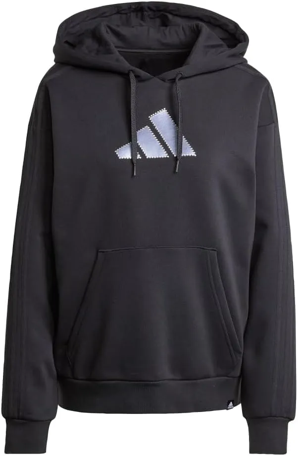 Holiday Graphic 3-Stripes Oversized Hoodie