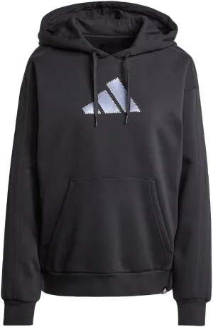 Holiday Graphic 3-Stripes Oversized Hoodie