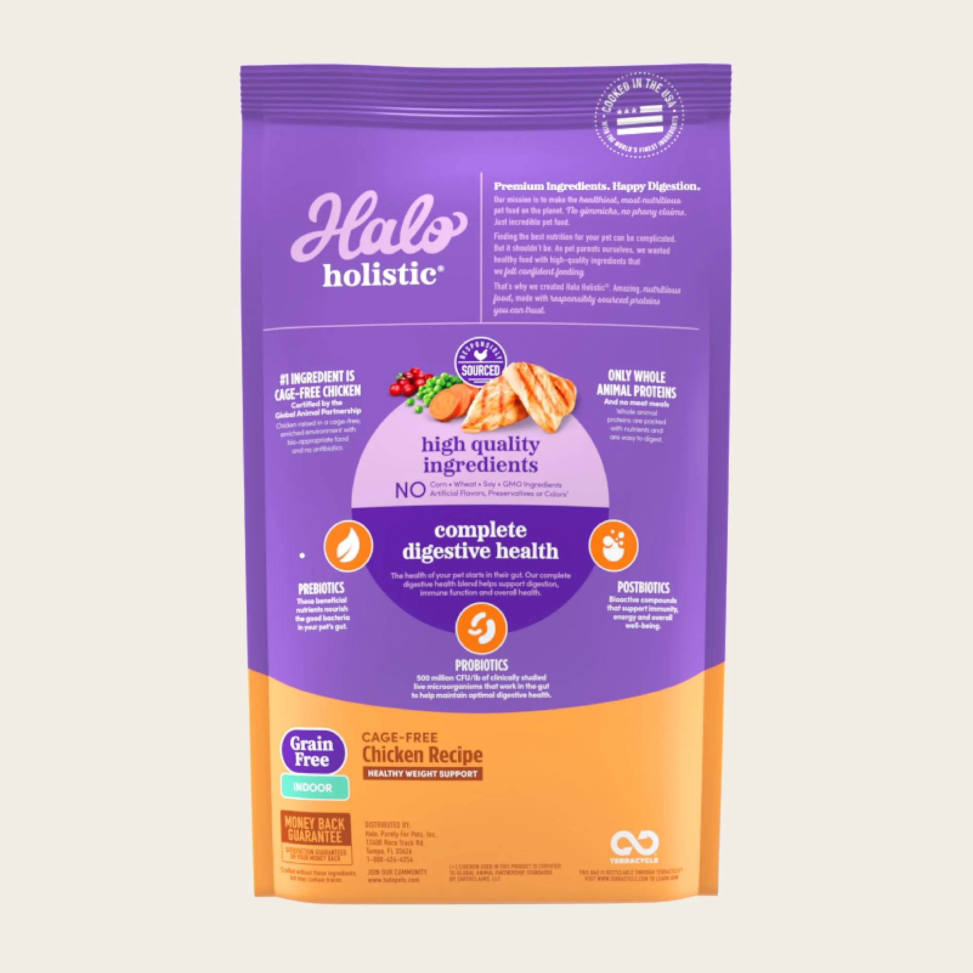 Holistic Healthy Weight Support Grain Free Chicken Recipe Indoor Dry Cat Food
