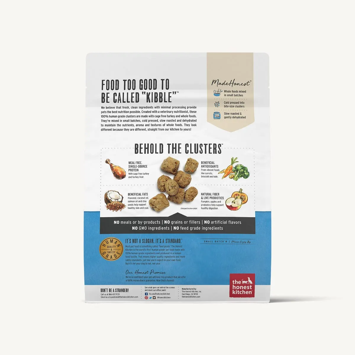 Honest Kitchen Grain Free Clusters Turkey
