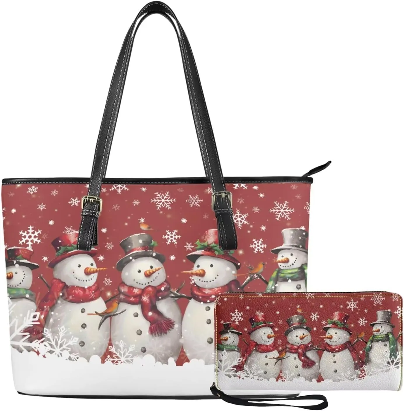 HUGS IDEA Leather Tote Purses for Women Handbags with Wallet Set Top Handle Satchel Shoulder Bags