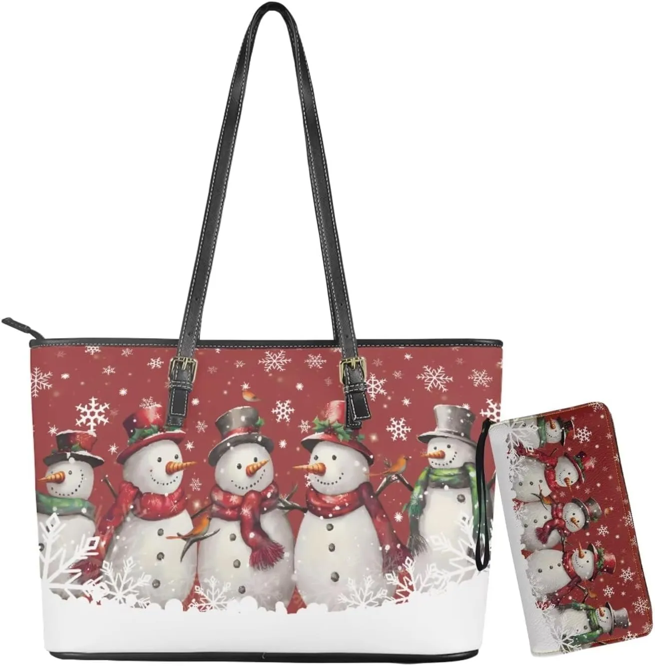 HUGS IDEA Leather Tote Purses for Women Handbags with Wallet Set Top Handle Satchel Shoulder Bags
