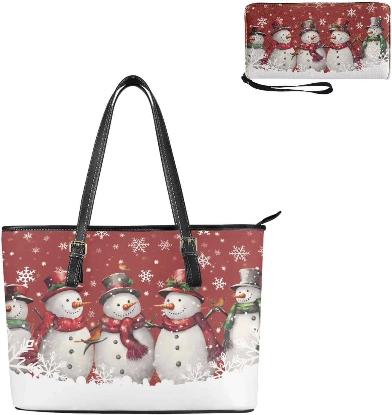 HUGS IDEA Leather Tote Purses for Women Handbags with Wallet Set Top Handle Satchel Shoulder Bags