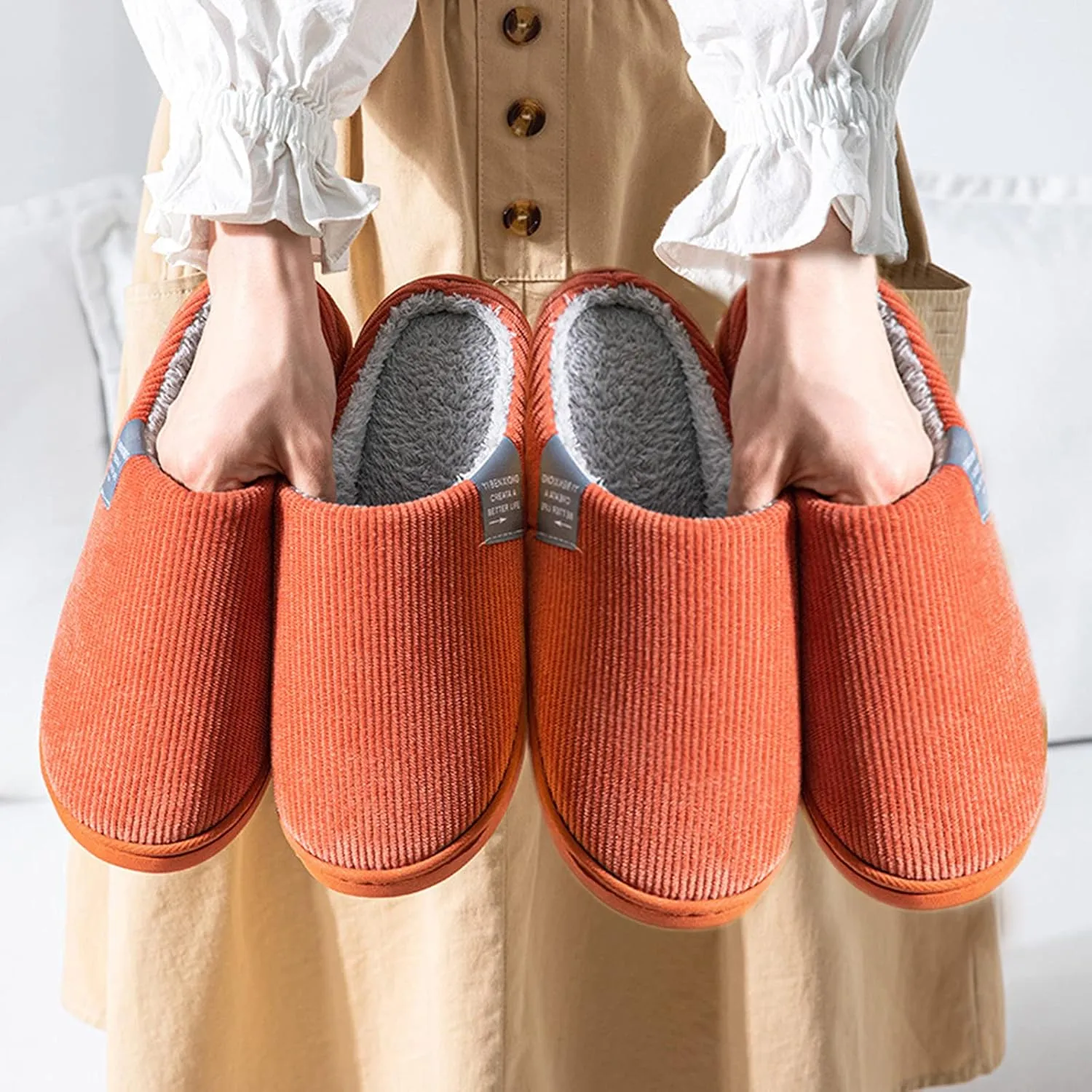 Indoor House Slippers for Men with Soft Sole and Arch Support Mens Slippers with Arch Support Pink House Shoes Warm Slippers for Women Indoor Outdoor Christmas Garden Flag Gifts for Wife 2023