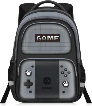 Kids Backpack For BoysGamer Boys Backpack For Children Teens Elementary Middle School, 17 Students Bookbag