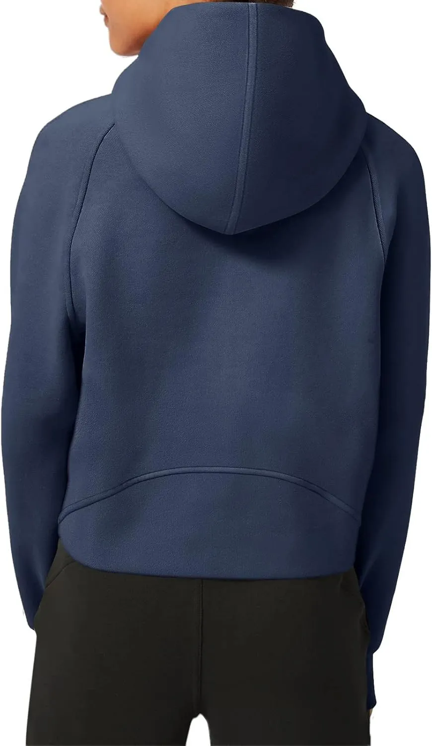 LASLULU Womens Fleece Hoodies Pullover 1/2 Zip Up Sweatshirts Long Sleeve Sweater Workout Jacket Fall Outfits 2024 Thumb Hole