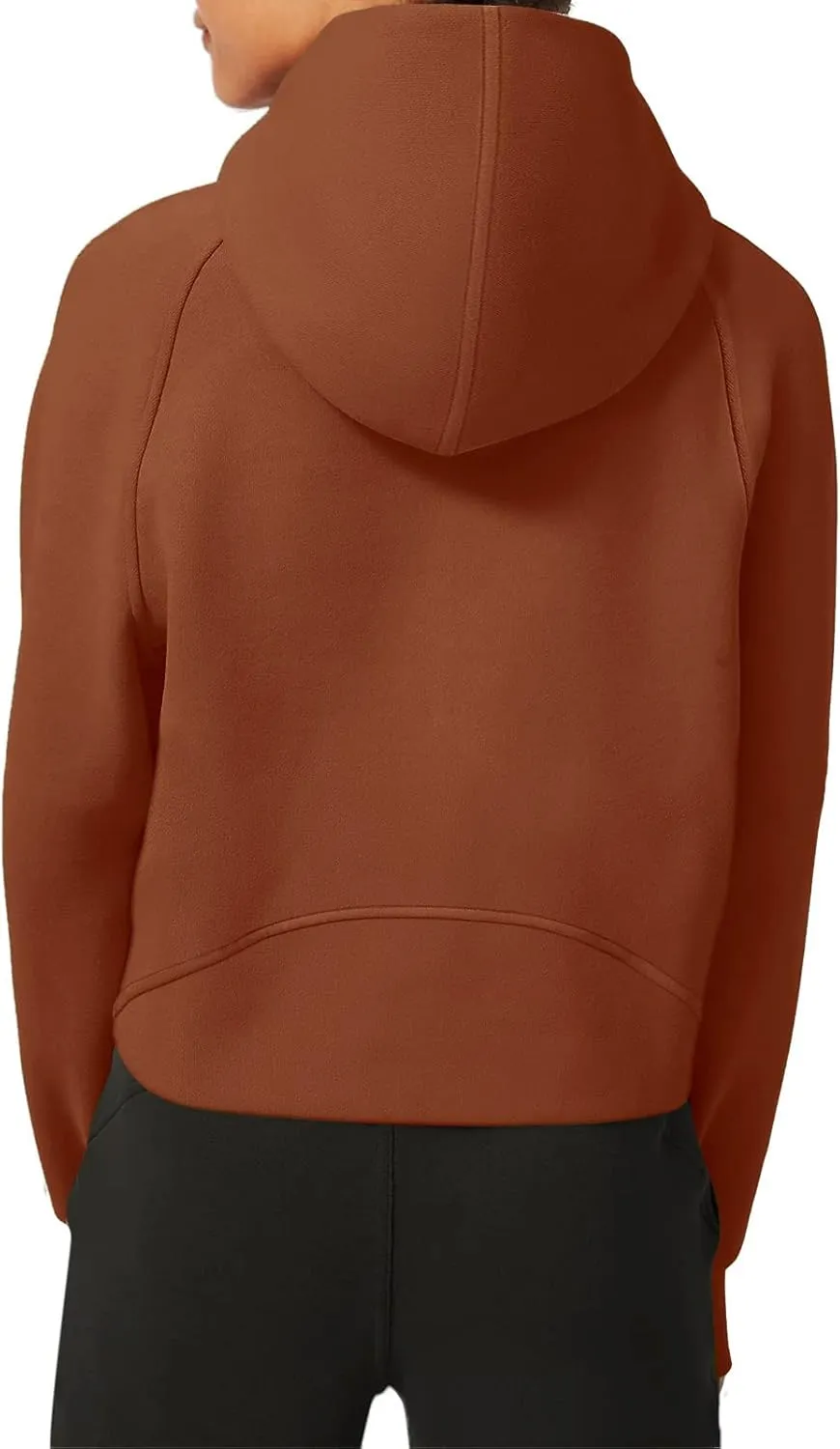 LASLULU Womens Fleece Hoodies Pullover 1/2 Zip Up Sweatshirts Long Sleeve Sweater Workout Jacket Fall Outfits 2024 Thumb Hole