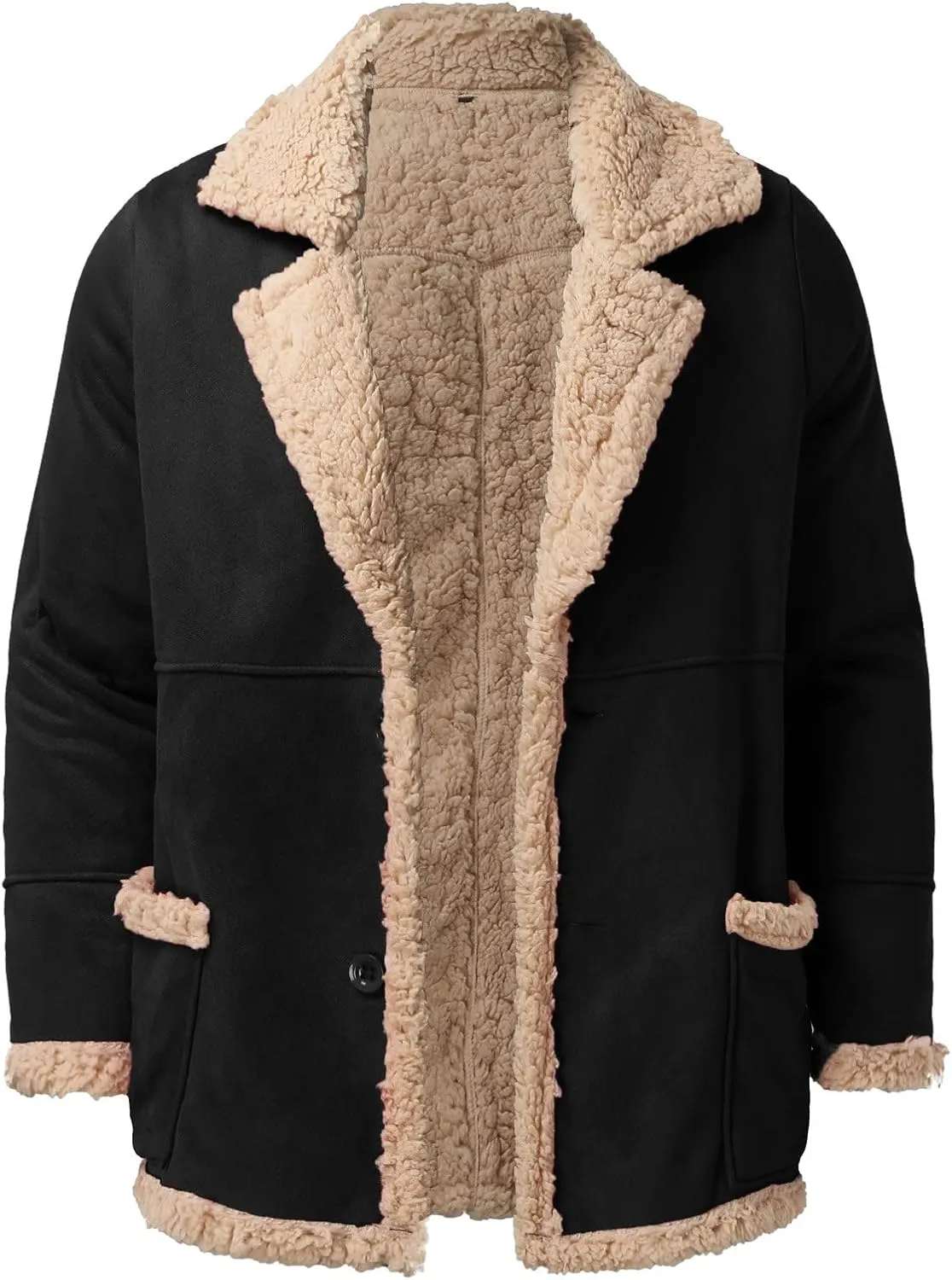 LCMTWX Coats for Men and Winter Jacket Coat Leisure Plus Size Hat Zip Pocket Cotton-Padded Warm Men's Thicken Warm Winter