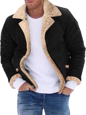 LCMTWX Coats for Men and Winter Jacket Coat Leisure Plus Size Hat Zip Pocket Cotton-Padded Warm Men's Thicken Warm Winter