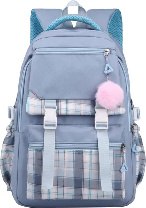 Leather Backpack Purse for Women Retro Large Capacity Solid Soft Fashion Backpacks Zipper Animal Print Rucksack(Blue)