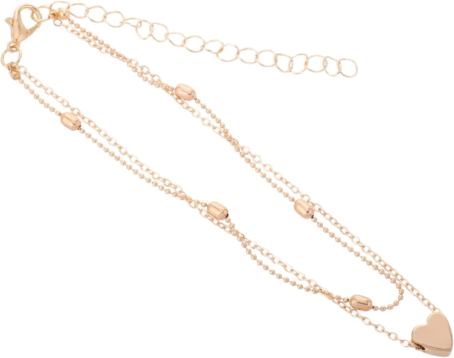 LIFKOME Women's Fashion Anklet Heart Shaped Beach Bracelet Comfortable and Trendy Foot Jewelry