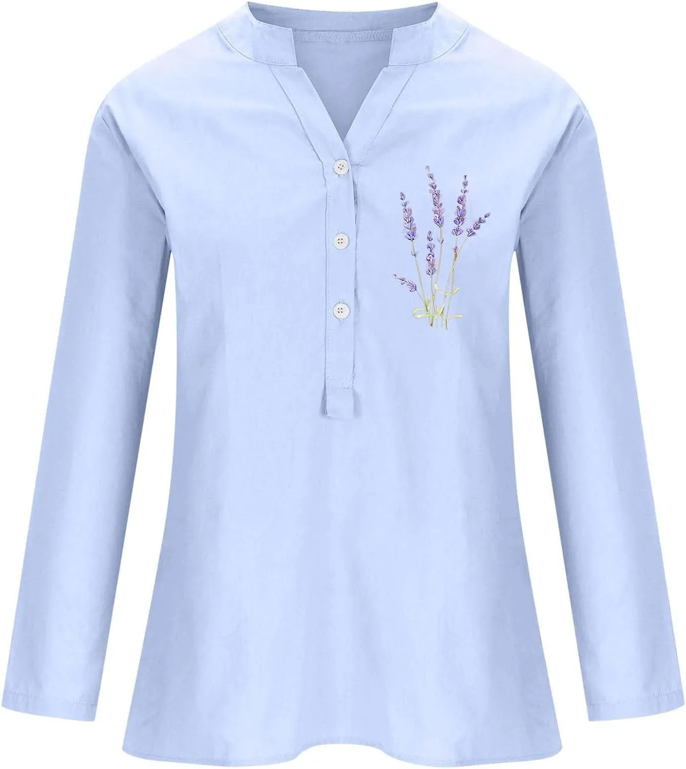 Linen Clothes for Women Linen Clothes for Women Down Blouses Tops Black Button Up Shirt Top Long