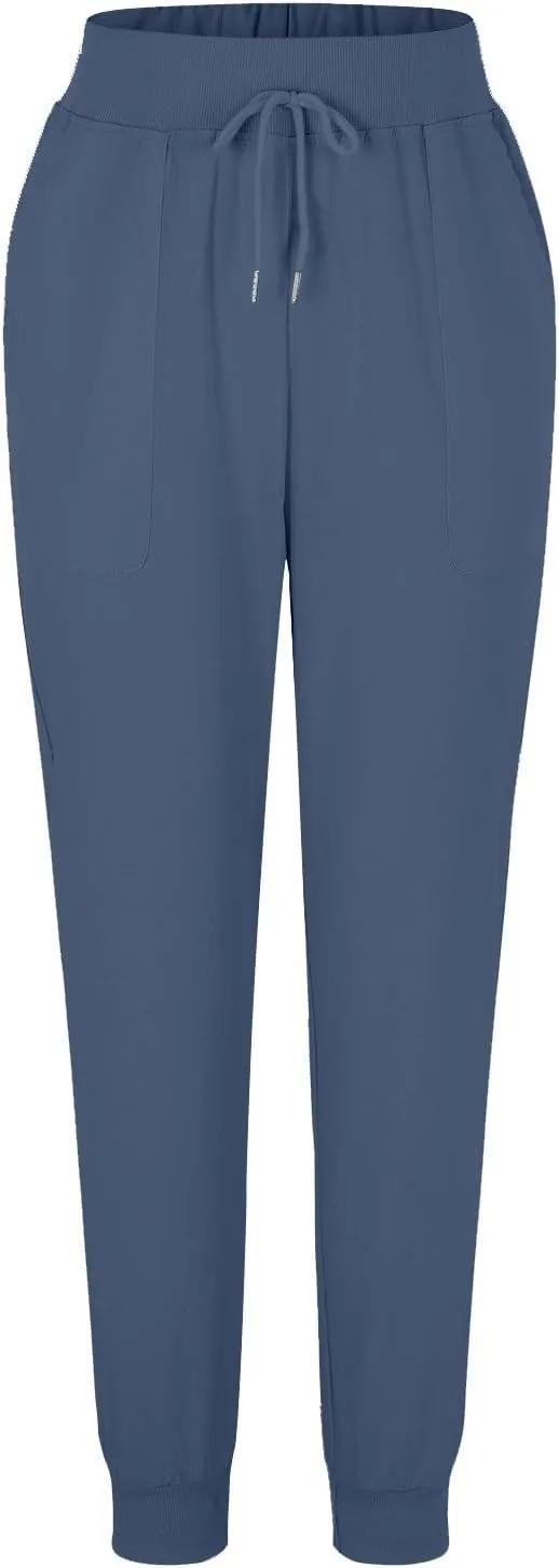 Linen Pants For Women 2025 Petite Summer Drawstring Elastic High Waist Comfy 2025 Lounge Vacation Tapered Trousers