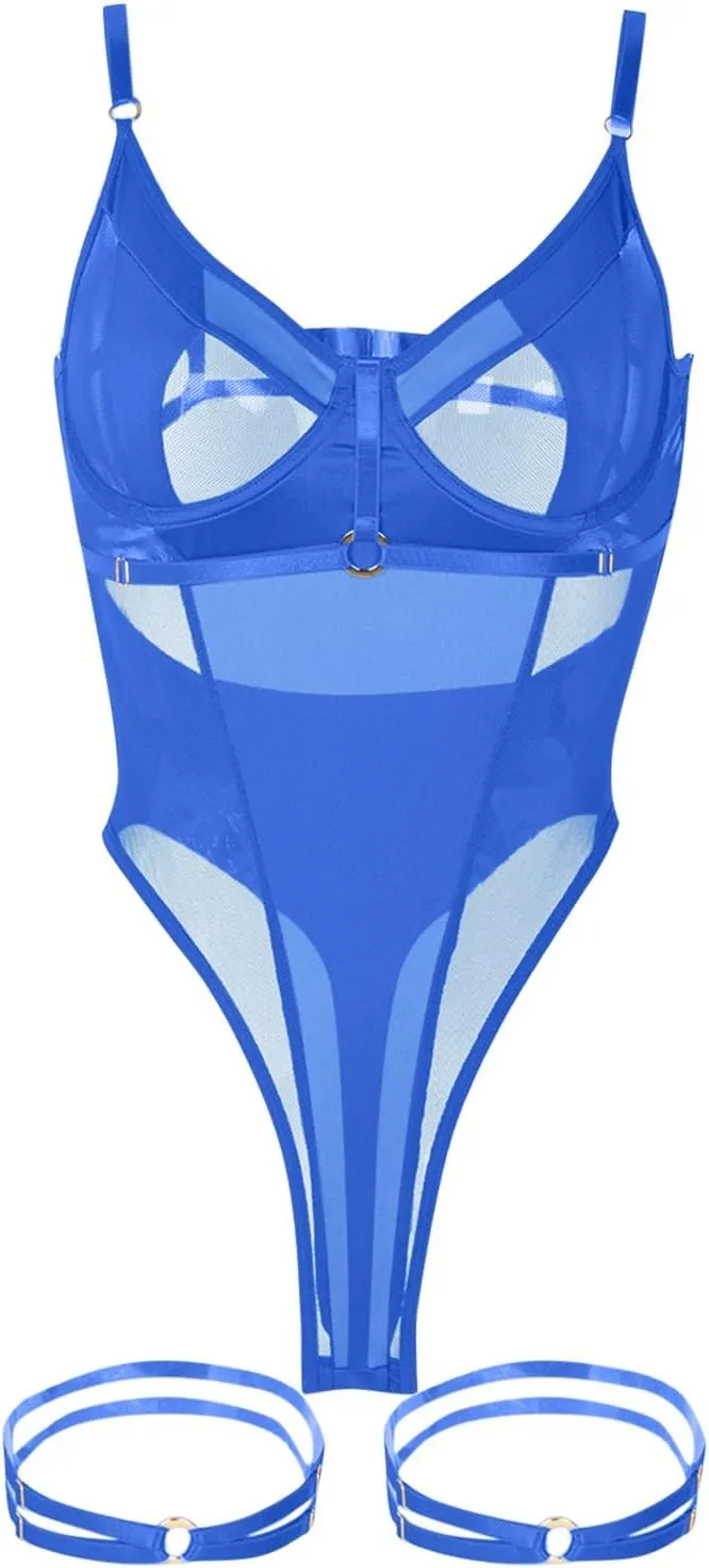 Lingerie for Women Plus Size Naughty for Sex Camisole with Shorts Bralette, Mini Skirt with G-String Push