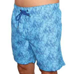 M-CRN06 - Wholesale Men's "Wavy Lines" Print Swim Trunk