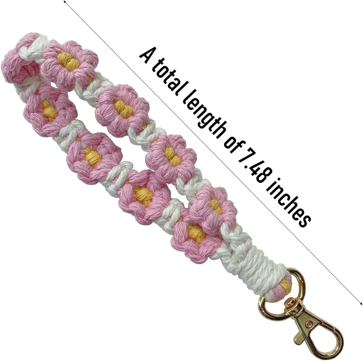 Macrame Keychain Handmade Wristlet Keychain for Women Cute keychain for Girls Wrist Lanyard for Keys