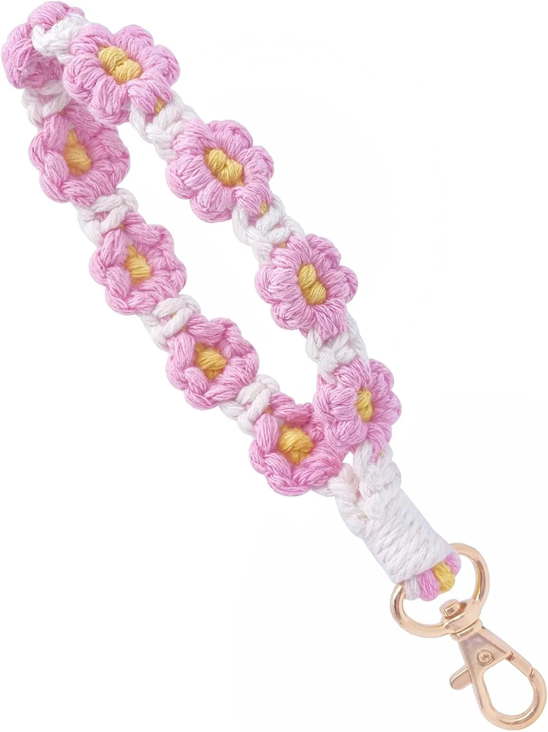 Macrame Keychain Handmade Wristlet Keychain for Women Cute keychain for Girls Wrist Lanyard for Keys