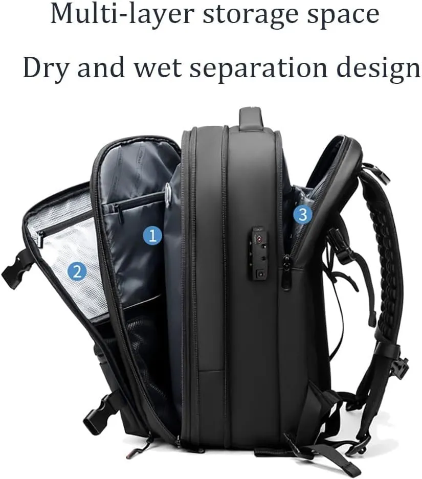Maklot Airmak Vacuum Backpack with Pump, 2024 New Premium 60L Expandable Waterproof Vacuum Travel Backack (Army Green)