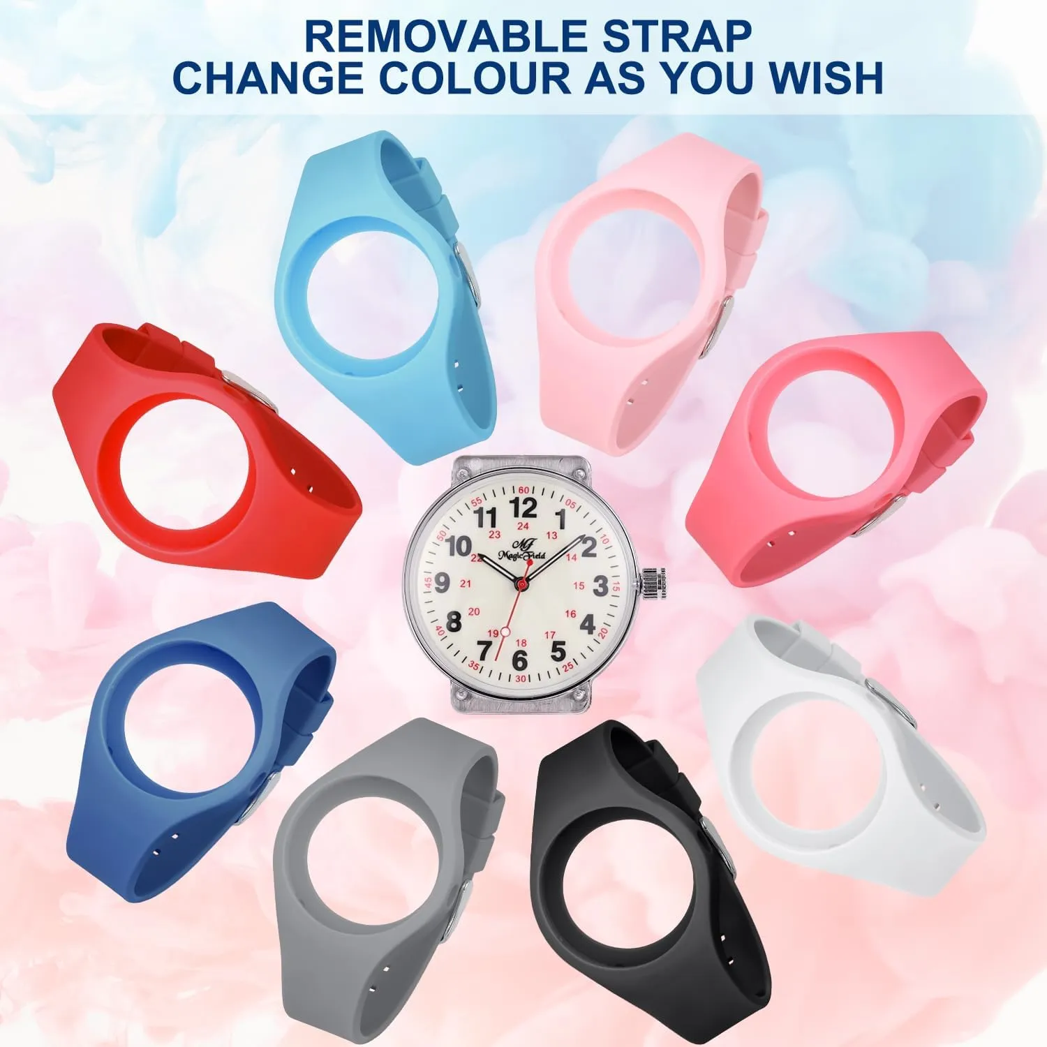 ManChDa Waterproof Watch for Men Detachable Silicone Watches Women Nurse Watch Nursing Watch Medical Watches