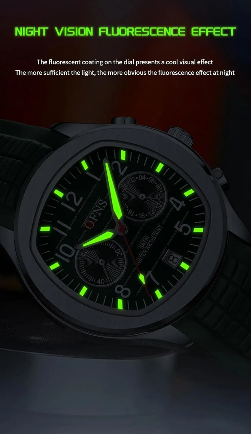 Men Quartz Watches Luxury Silicone Strap Waterproof Sport Quartz Watch Men Business Clock Relogio Masculino