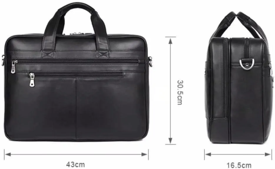 Mens Briefcases Handbags Genuine Leather Messenger Shoulder Bags Computer Carrying Cases Laptop Bags