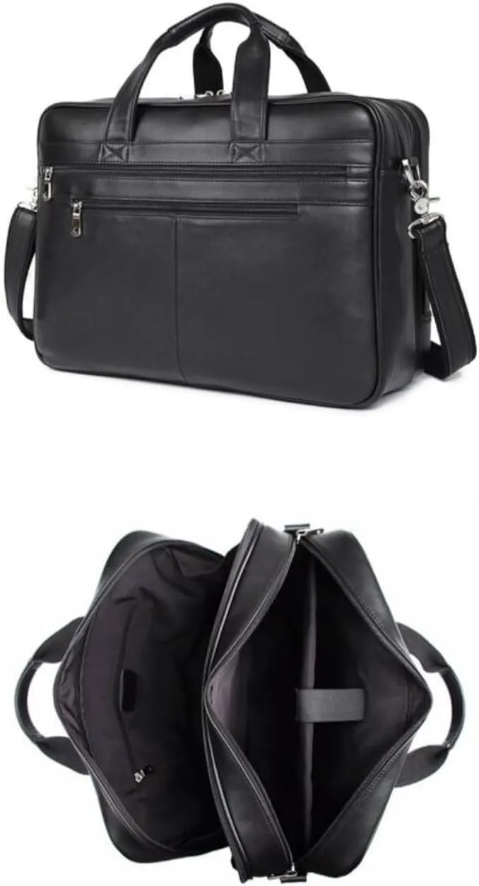 Mens Briefcases Handbags Genuine Leather Messenger Shoulder Bags Computer Carrying Cases Laptop Bags