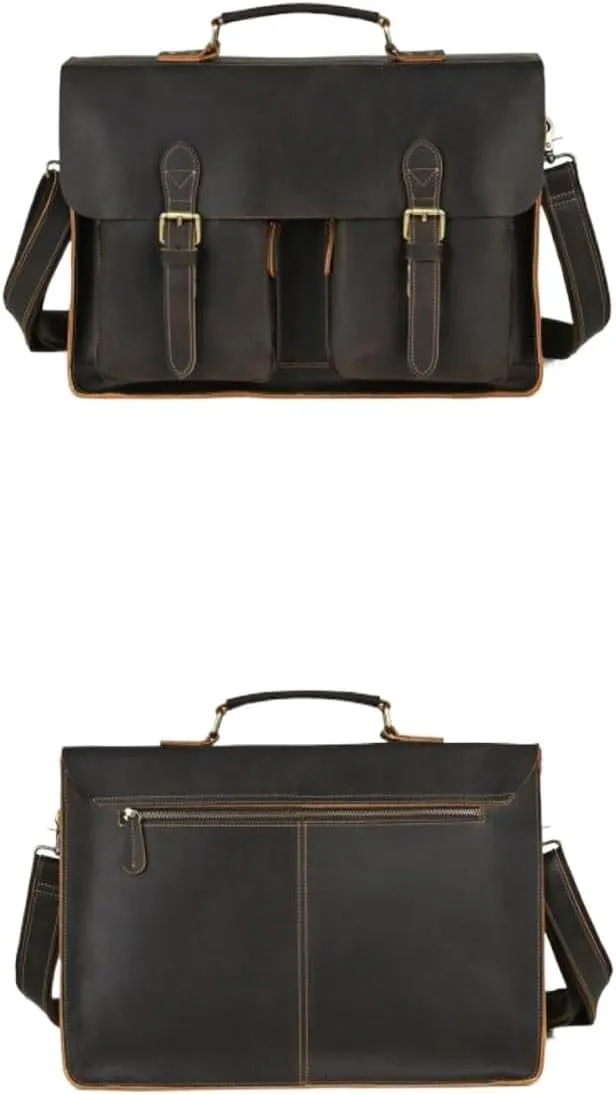 Mens Briefcases Handbags Messenger Shoulder Bags Genuine Leather Carrying Cases Laptop Bags
