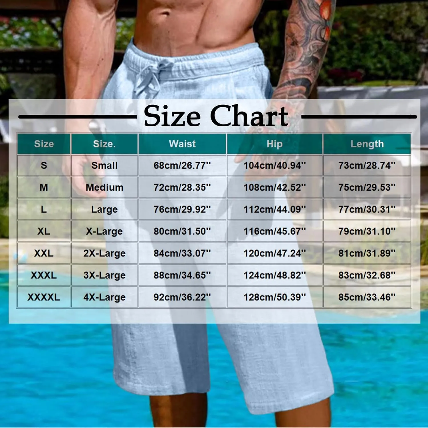Mens Capri Pants Summer Baggy Casual Linen High Waist Drawstring Harem Pants Lightweight Solid Beach Wide Leg Capris