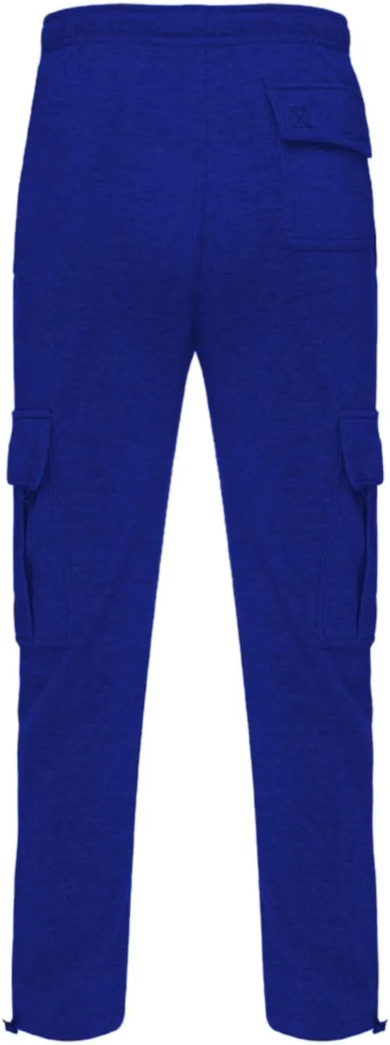 Mens Cargo Jeans with Leg Pockets Loose Fit Cargo Pants Baggy Work Golf Trousers Casual Slacks