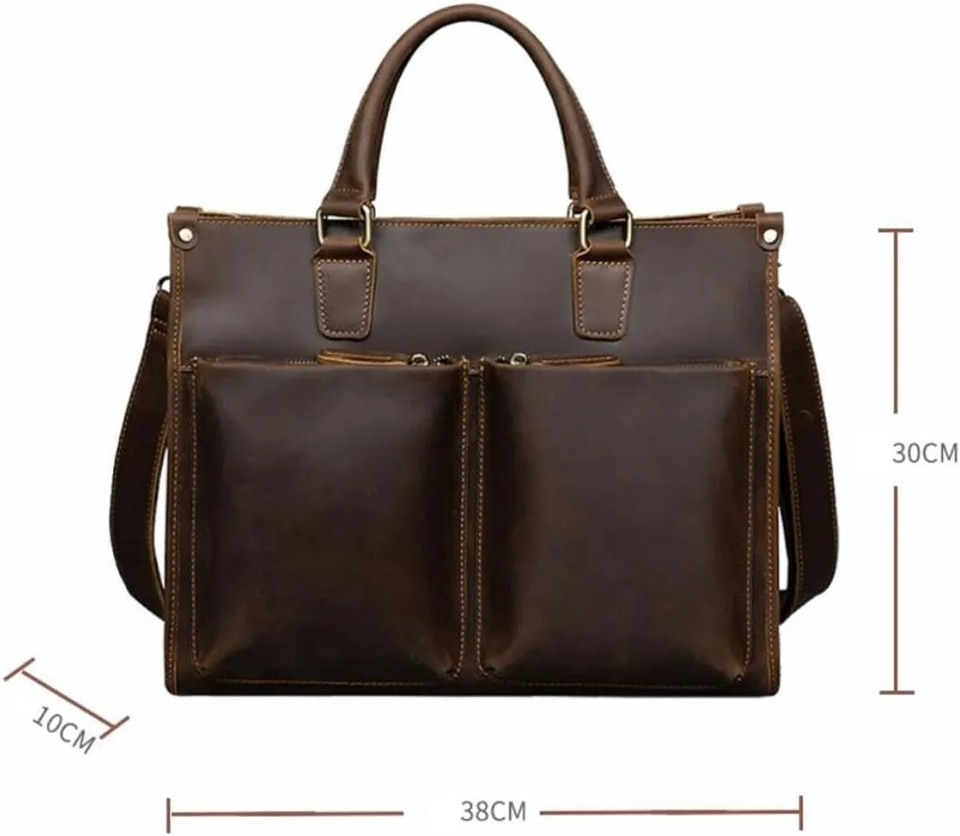 Mens Carrying Cases Genuine Leather Messenger Shoulder Bags Laptop Bags Business Briefcases Handbags
