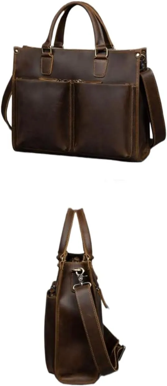 Mens Carrying Cases Genuine Leather Messenger Shoulder Bags Laptop Bags Business Briefcases Handbags