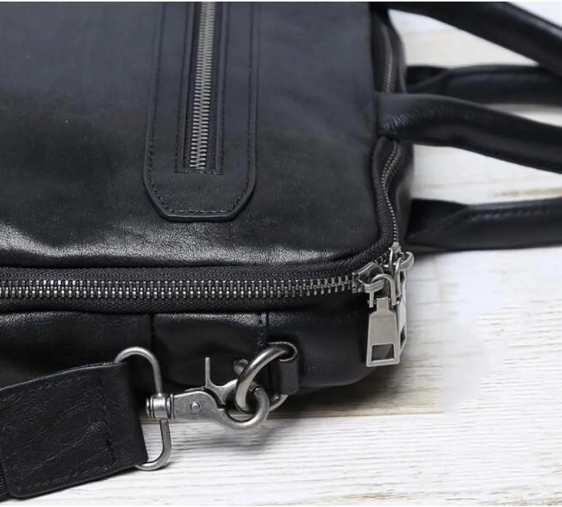 Mens Handbags Briefcases Laptop Bags Genuine Leather Messenger Shoulder Bags Computer Carrying Cases