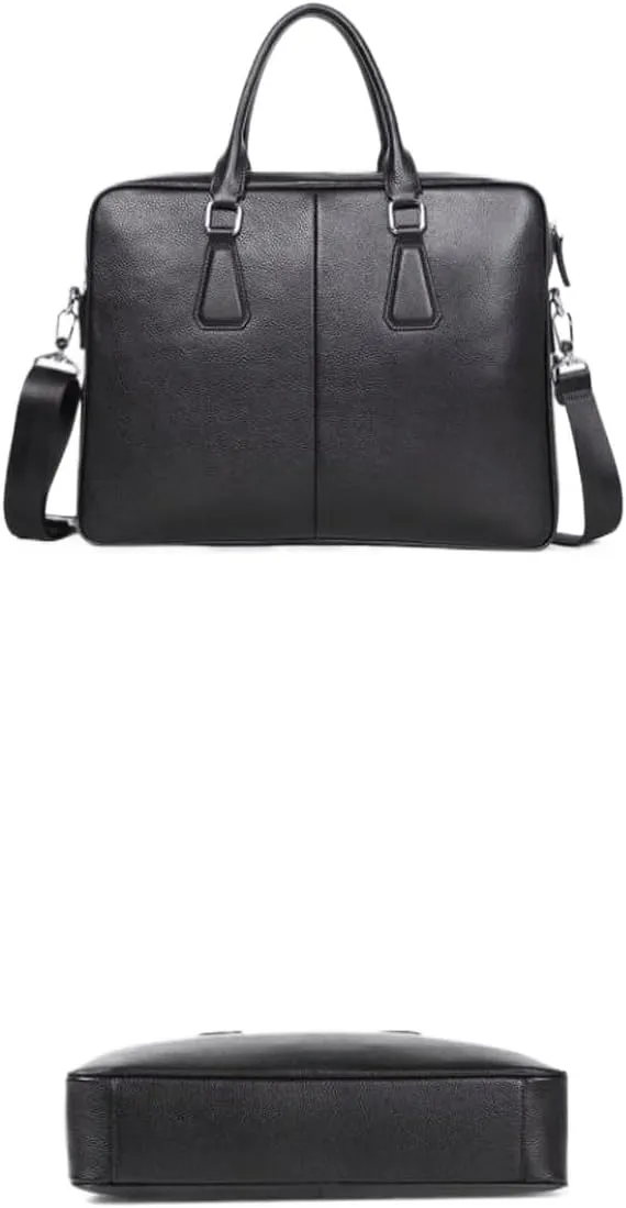 Mens Laptop Bags Briefcases Genuine Leather Messenger Shoulder Bags Carrying Cases Handbags