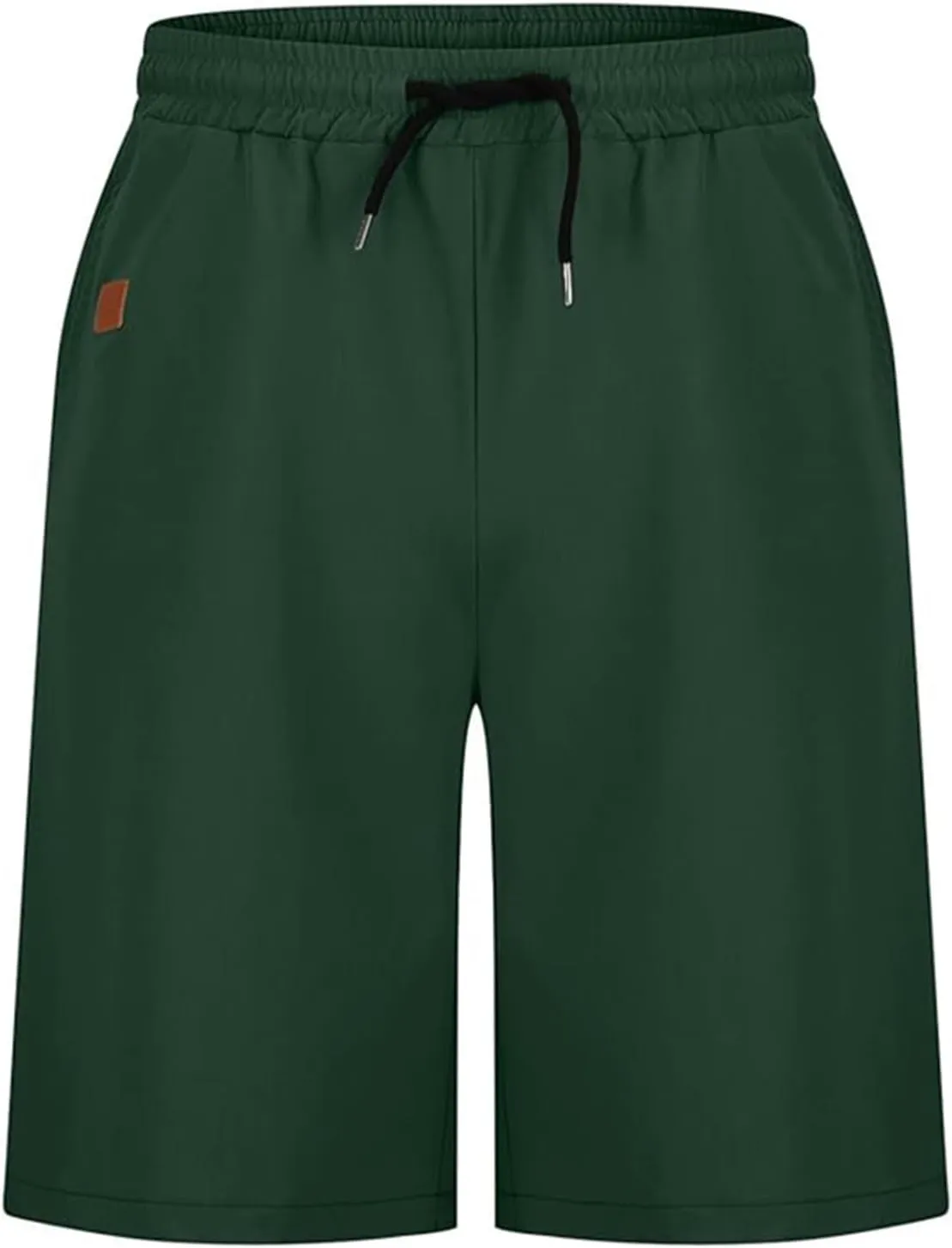 Mens Shorts 7 Inch, Mens Casual Shorts - Cotton Drawstring Summer Beach Stretch Twill Chino Golf Shorts with Pockets
