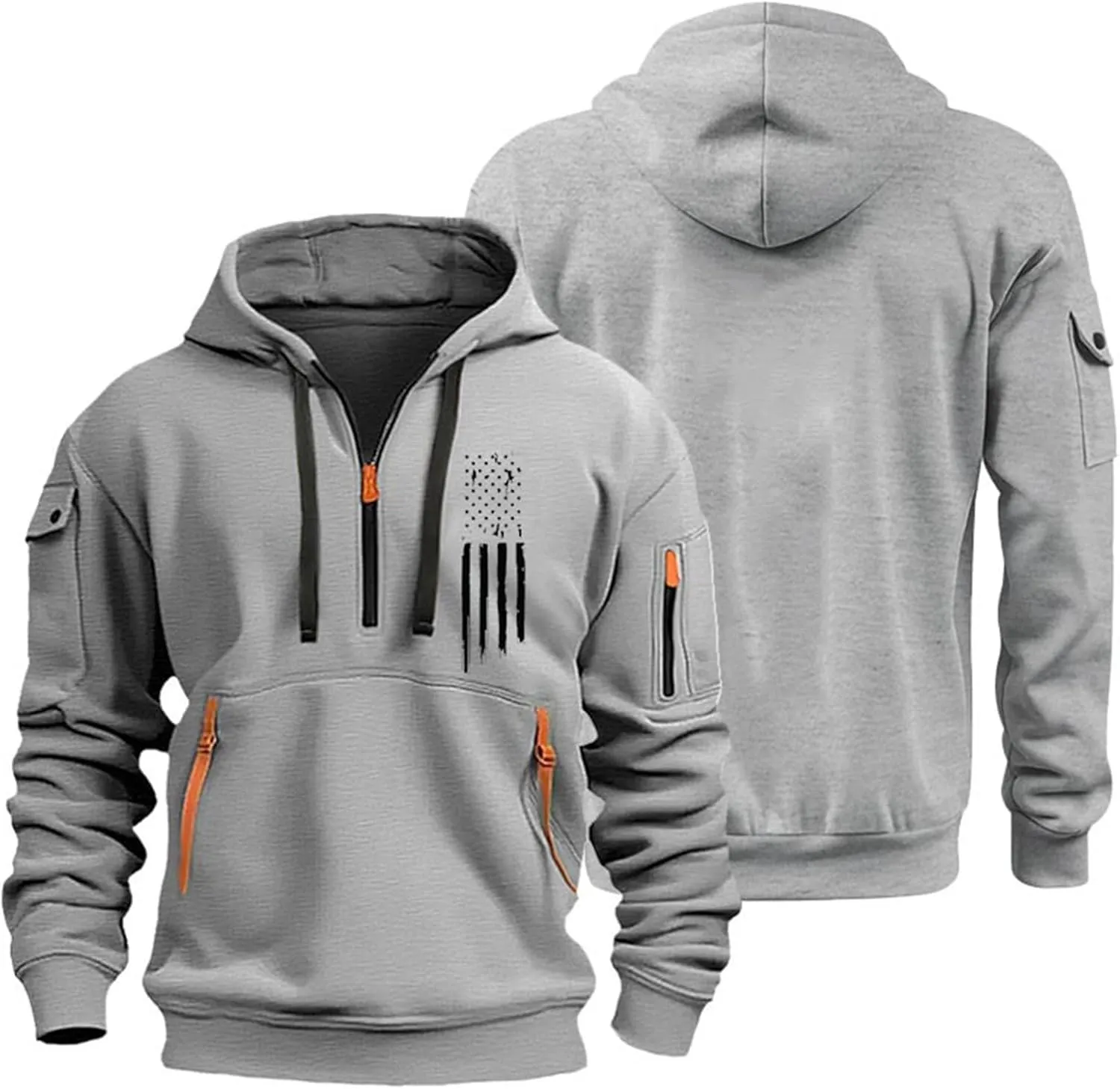Mens Sweatshirts 1/4 Zip Stylish Lightweight Soft Drawstring Hoodies for Men Comfort Casual Hoodie with Pockets