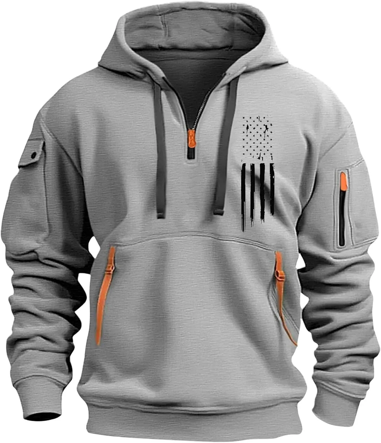 Mens Sweatshirts 1/4 Zip Stylish Lightweight Soft Drawstring Hoodies for Men Comfort Casual Hoodie with Pockets