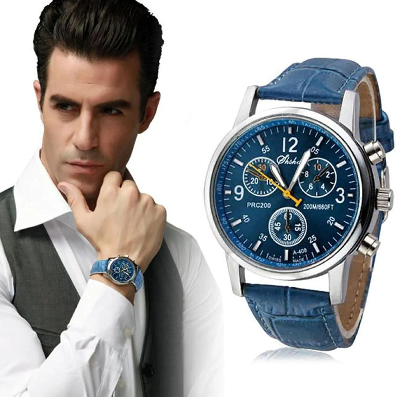 Mens Watches, Luminous Sport Nylon Band Military Army Watch Analogue Quartz Wrist Watches for Men