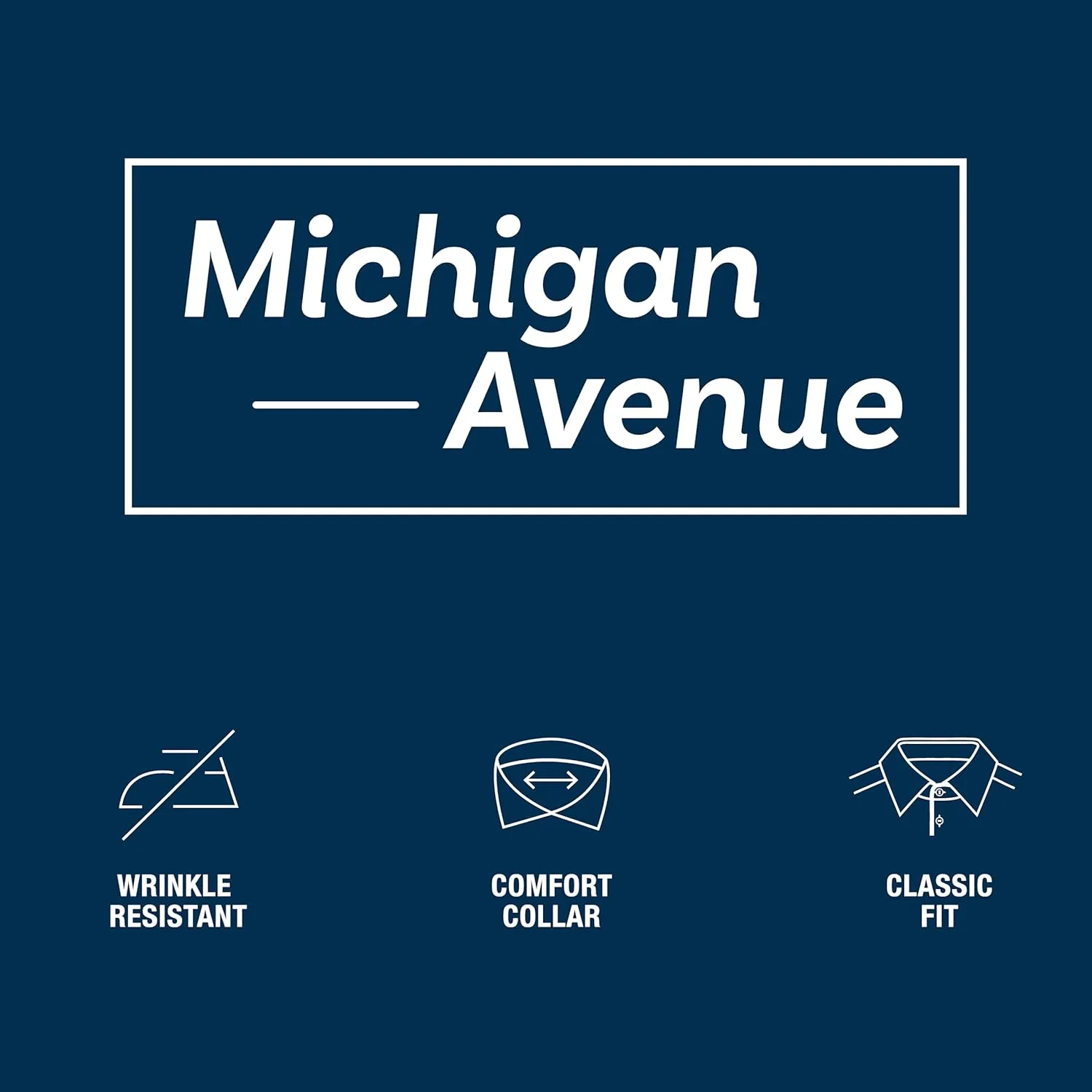 Michigan Avenue 2 Pack Mens Casual Comfort Cotton Blend Short Sleeve Button Down Wrinkle Resistant Poplin Dress Shirt