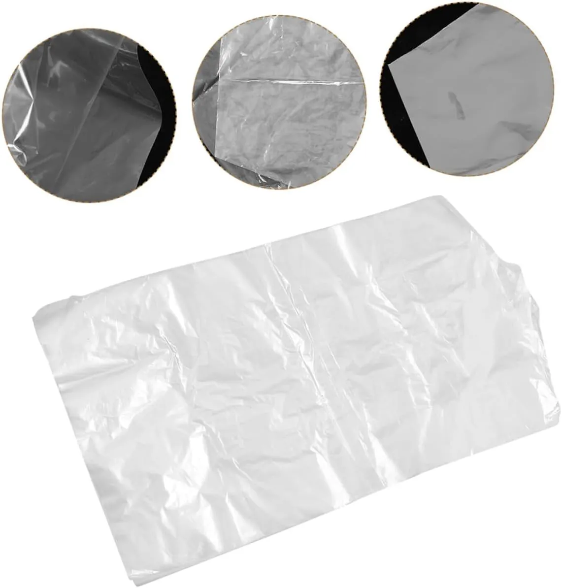 Mobestech Plastic Garment Bags 25pcs Disposable Clothing Storage Hanging Dress Bags Wedding Dress
