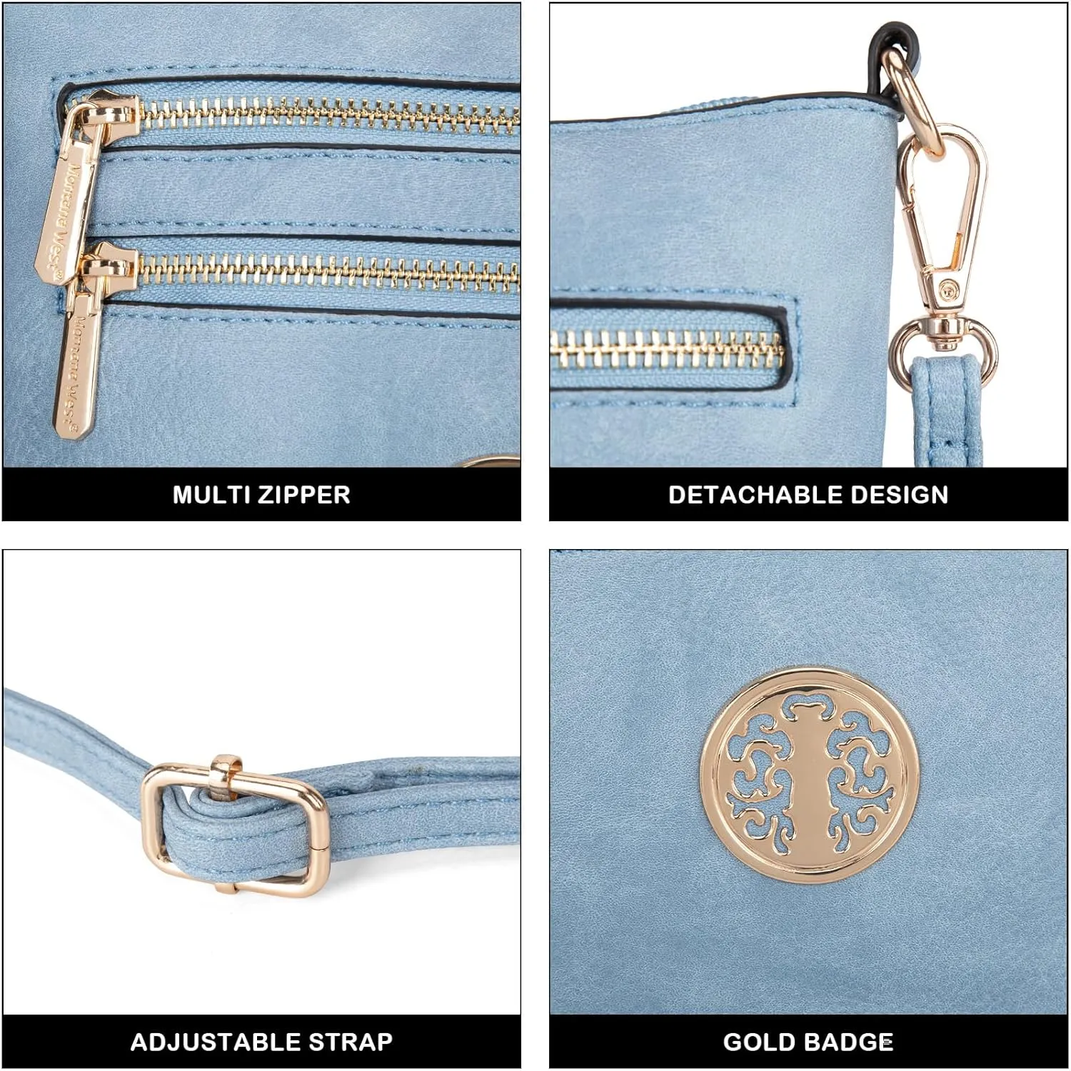 Montana West Crossbody Bags for Women Multi Pocket Cross Body Bag Purses with Adjustable Strap