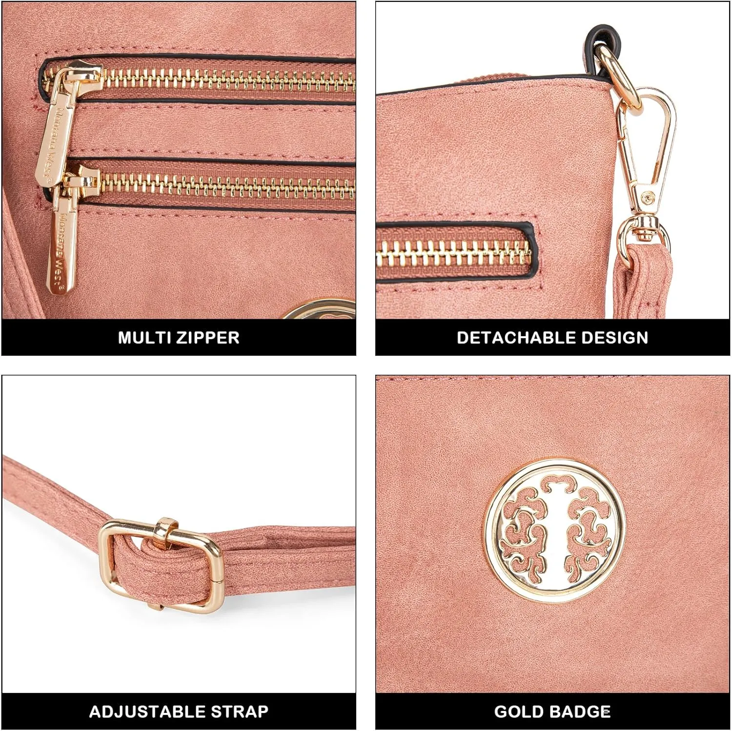 Montana West Crossbody Bags for Women Multi Pocket Cross Body Bag Purses with Adjustable Strap