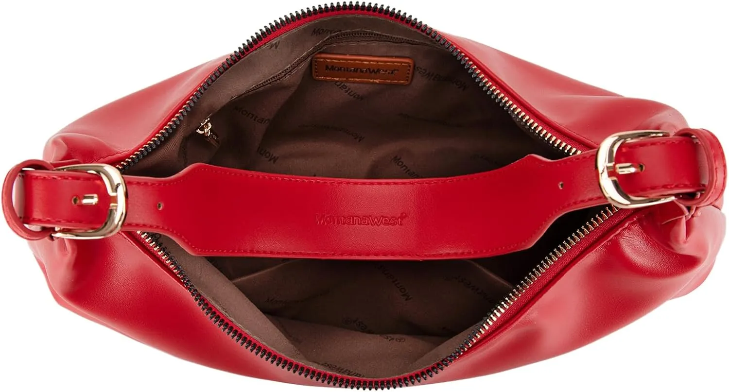 Montana West MEDIUM Shoulder Purses for Women Crescent Hobo Bags Trendy Purses