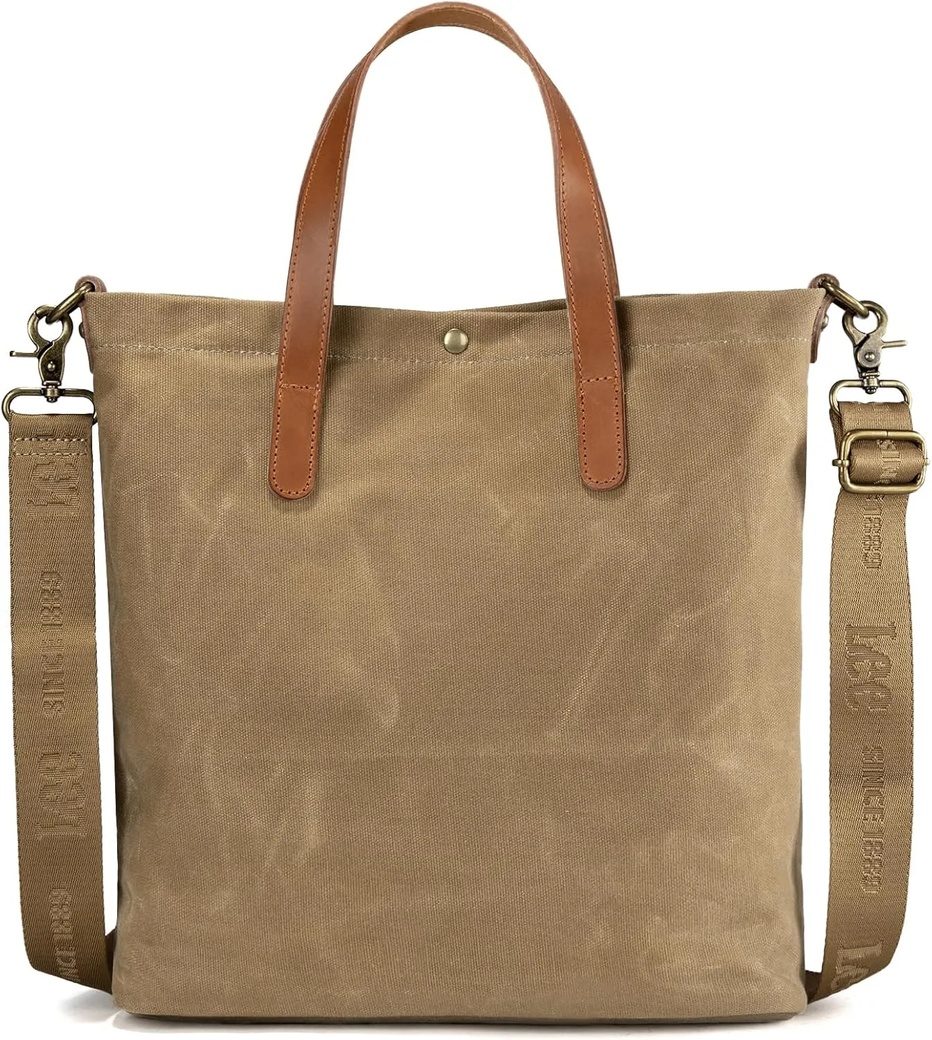 Montana West x Lee Tote Bag for Women Waxed Canvas Top Handle Handbags with Leather Handle and Strap
